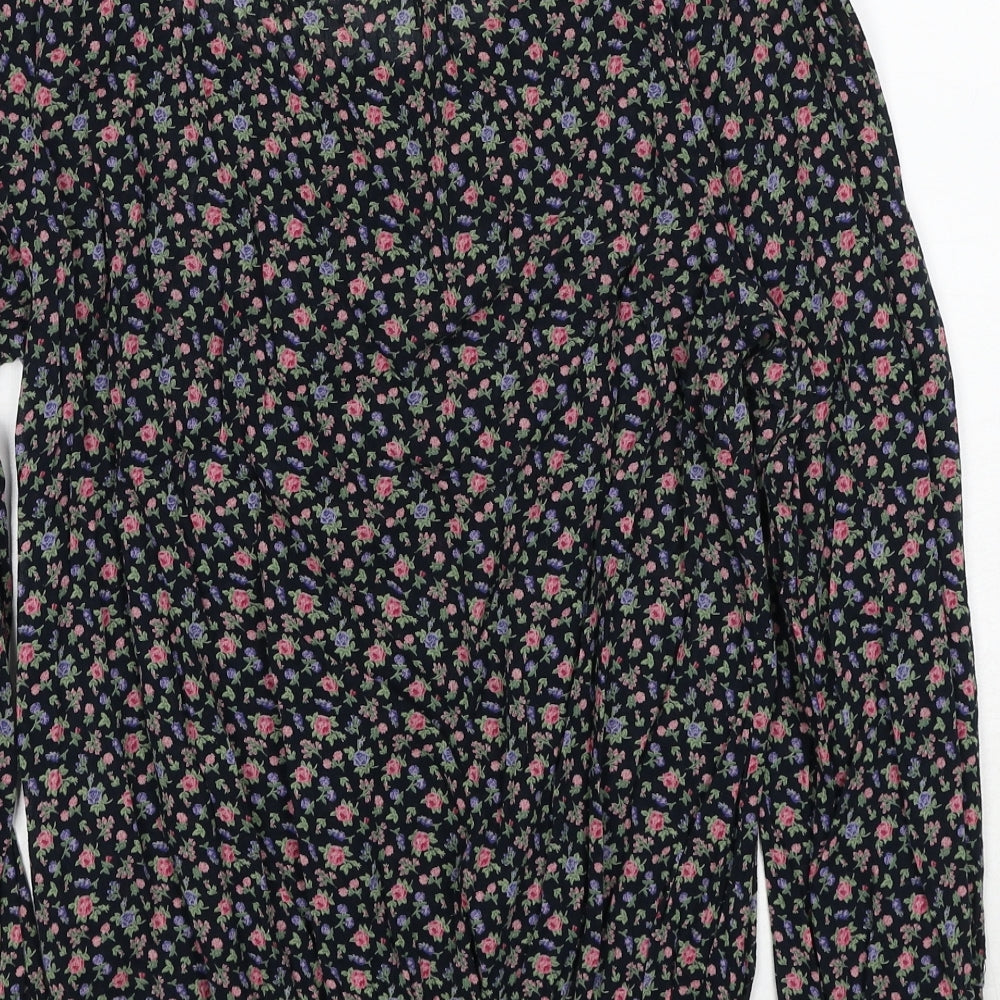 Womens UK Size 10 H&M Black Basic Blouse