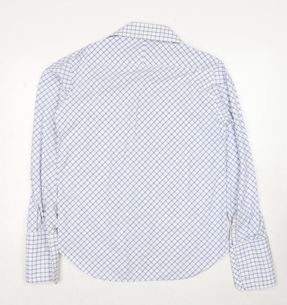Topman Mens White Animal Print Cotton Button-Up Size L Collared Button