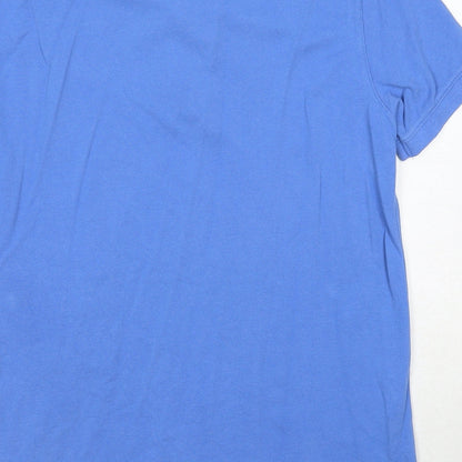 Gap Mens Blue Cotton Polo Size S Collared Button