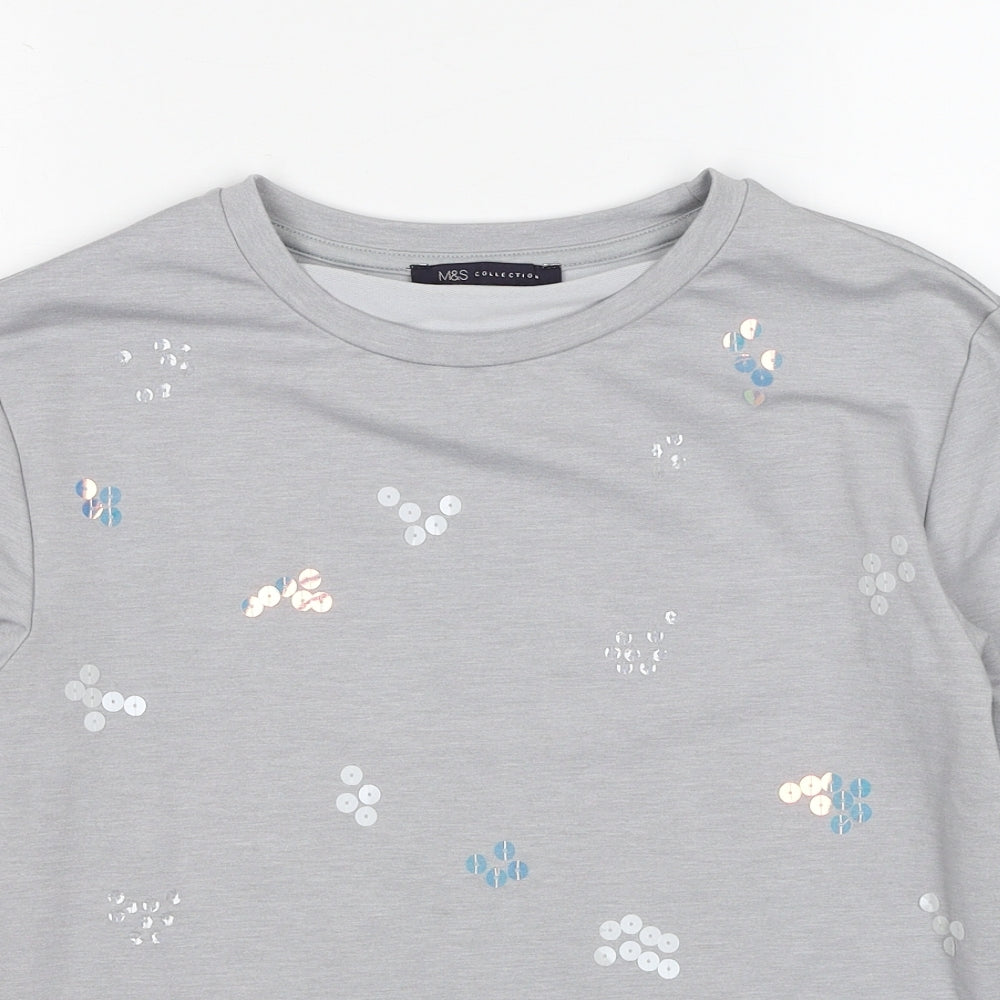 Womens UK Size 6 Marks and Spencer Grey Pullover Sweatshirt