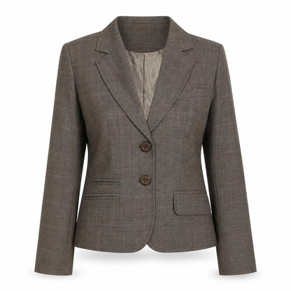 NEXT Womens Brown Check Wool Jacket Suit Jacket Size 6