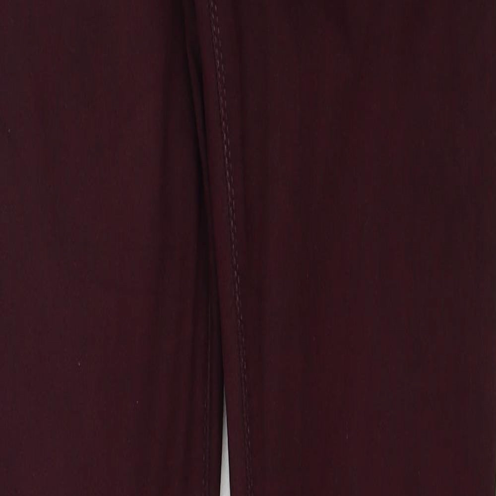 Topshop Womens Red Cotton Skinny Jeans Size 30 in L32 in Regular Zip