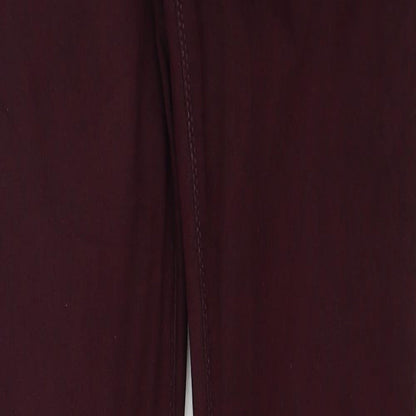 Topshop Womens Red Cotton Skinny Jeans Size 30 in L32 in Regular Zip