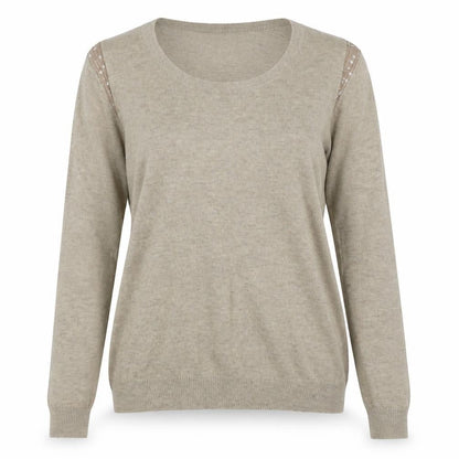 Womens UK Size 14 Dorothy Perkins Beige Pullover Jumper