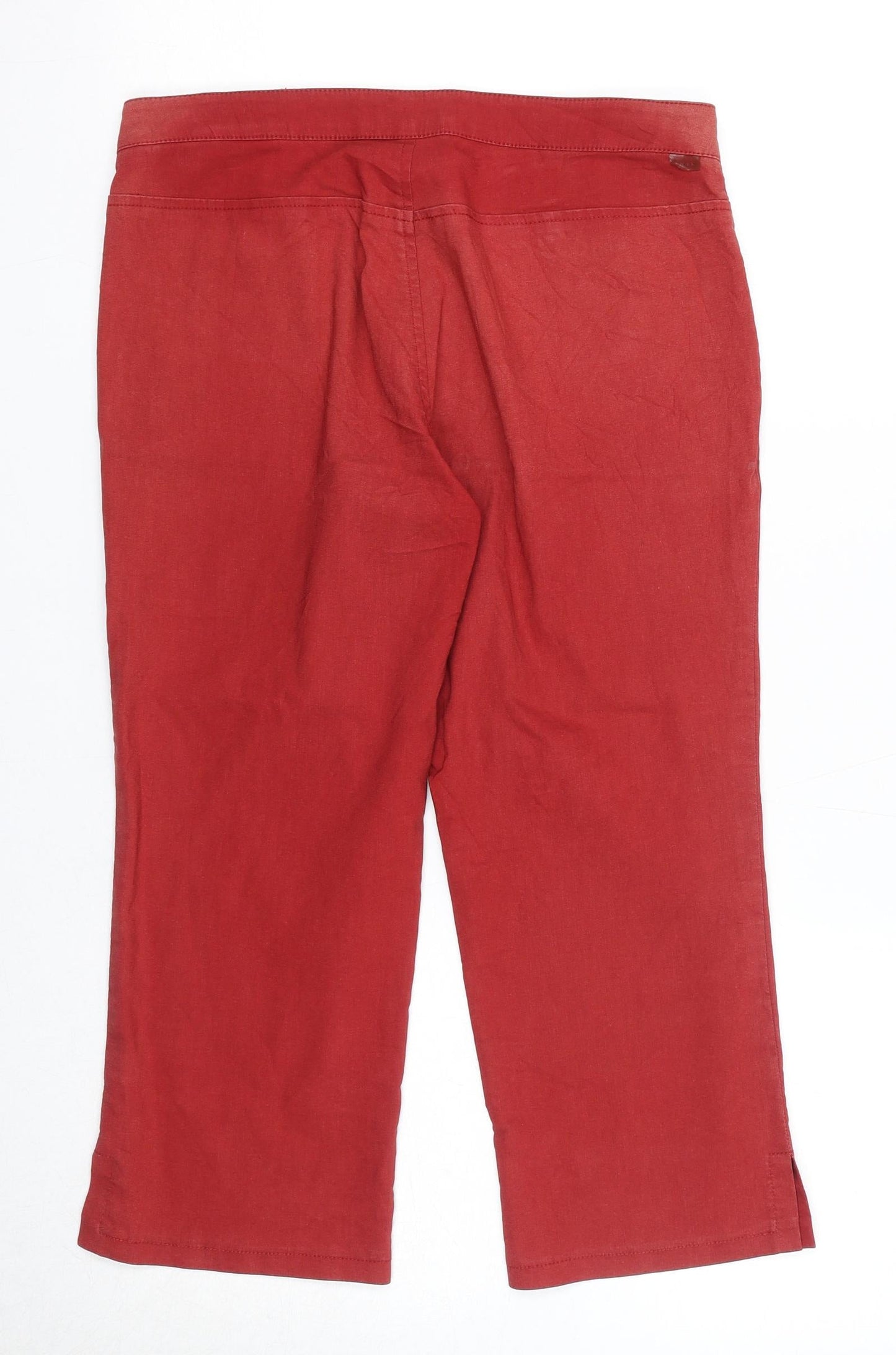 Mexx Womens Red Cotton Trousers Size 10 Regular Zip