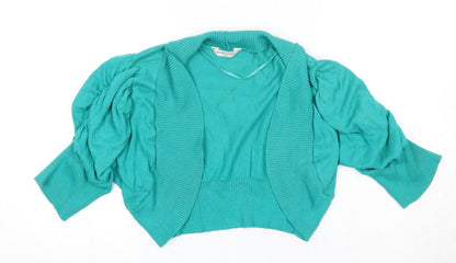 Womens UK Size M Editions Green Shrug Jumper