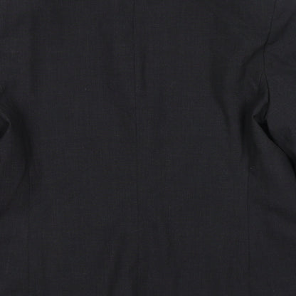 Simon Jersey Womens Grey Polyester Jacket Suit Jacket Size 16 Button