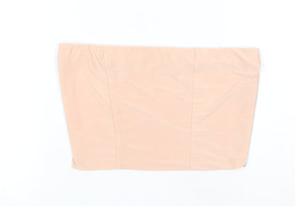 Womens UK Size 8 PRETTYLITTLETHING Pink Cropped Tank