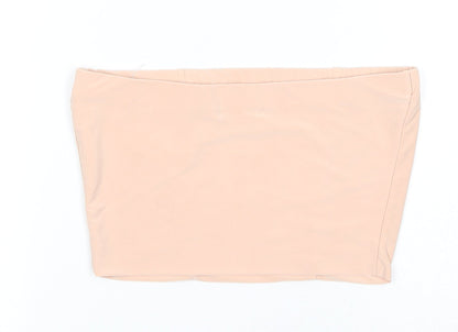 Womens UK Size 8 PRETTYLITTLETHING Pink Cropped Tank