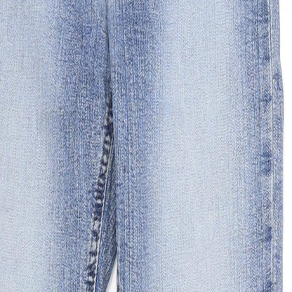 Patrol Womens Blue Cotton Straight Jeans Size 24 in L30 in Regular Zip