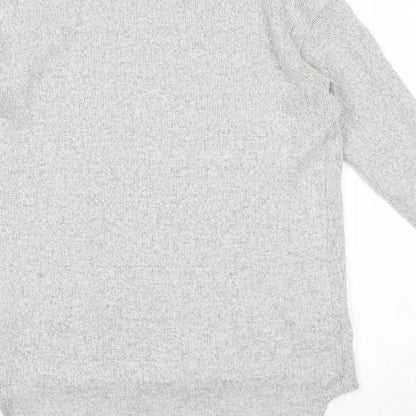 Ayanapa Womens Grey Round Neck Polyester Pullover Jumper Size M