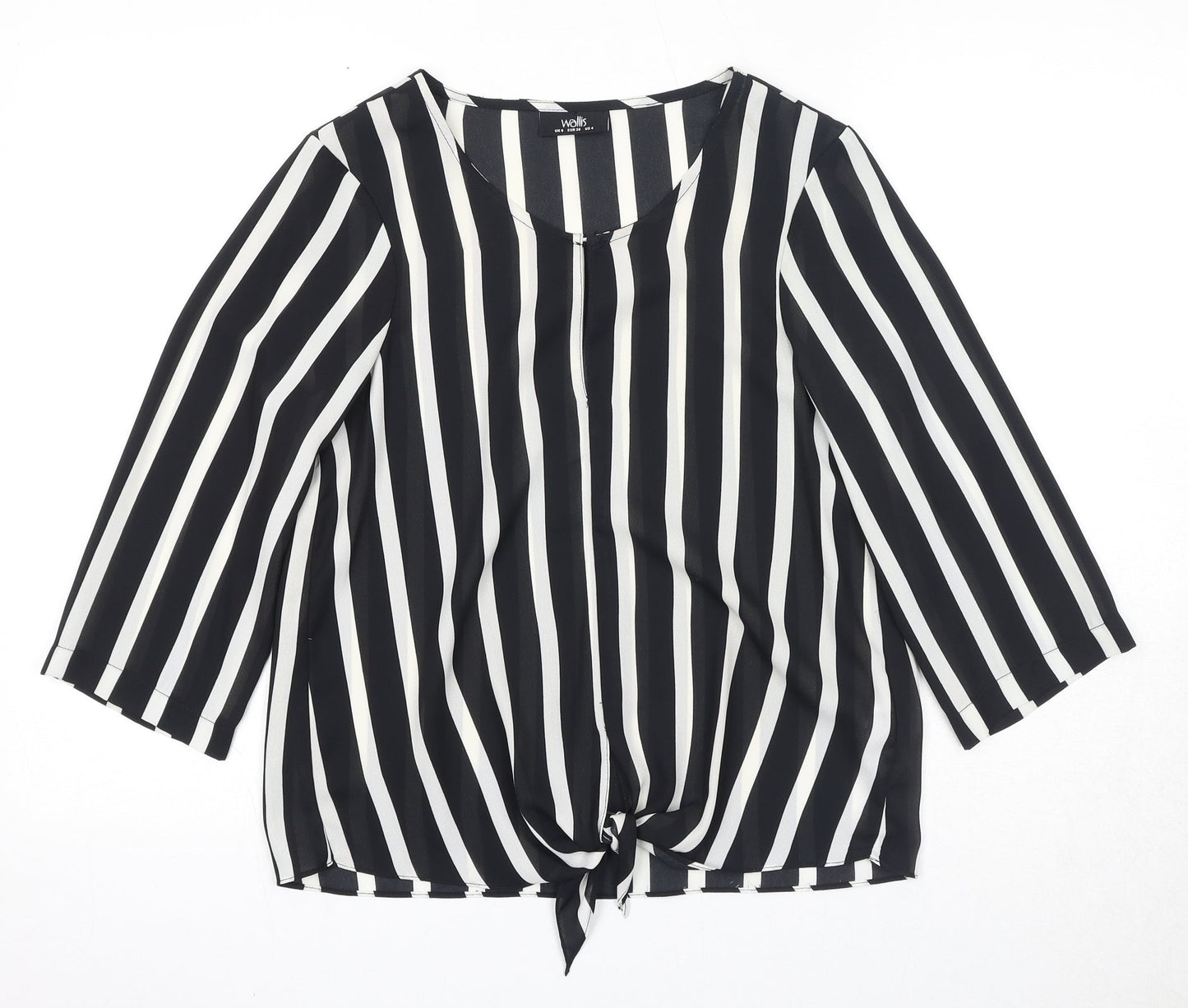 Womens UK Size 8 Wallis Black Basic Blouse