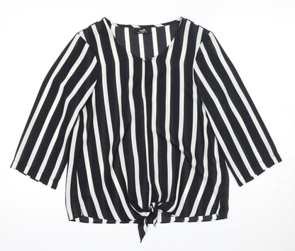 Womens UK Size 8 Wallis Black Basic Blouse
