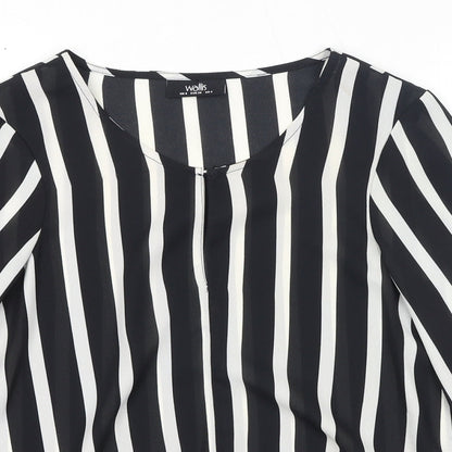 Womens UK Size 8 Wallis Black Basic Blouse