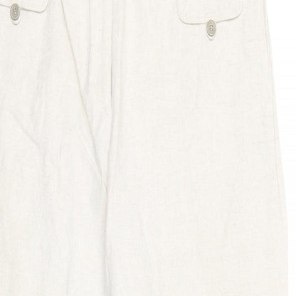 Finess Womens Beige Linen Trousers Size 14 Regular Zip