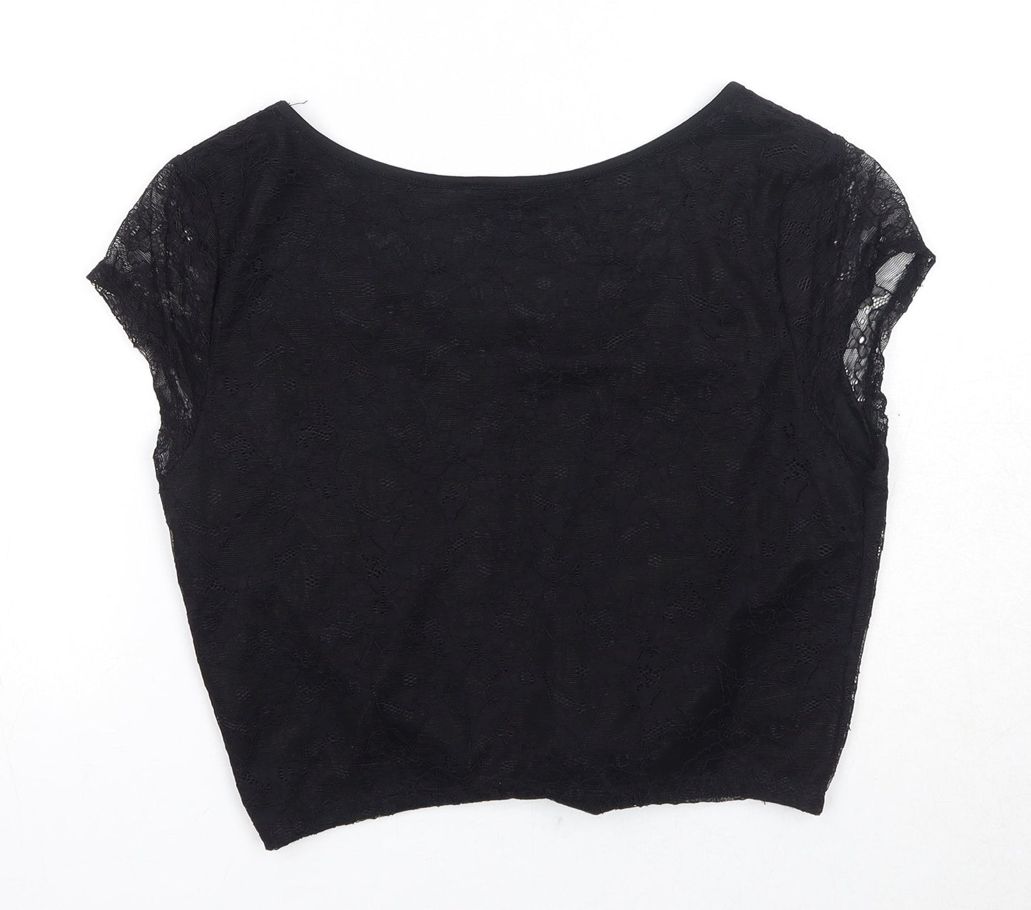 Womens UK Size 14 H&M Black Basic T-Shirt