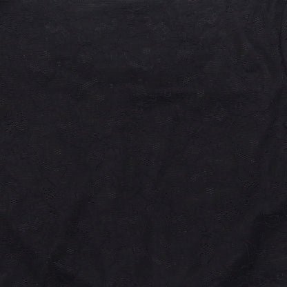 Womens UK Size 14 H&M Black Basic T-Shirt