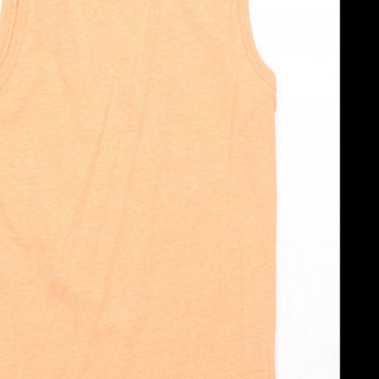 URBN DEPT Boys Orange Cotton Pullover Tank Size 12 Years Round Neck Pullover