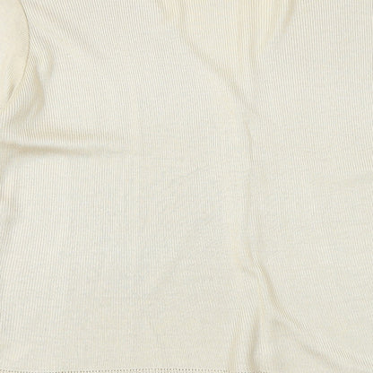 BHS Womens Beige V-Neck Acrylic Cardigan Jumper Size 14