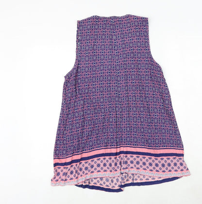 Womens UK Size 12 M&Co Multicoloured Basic Blouse
