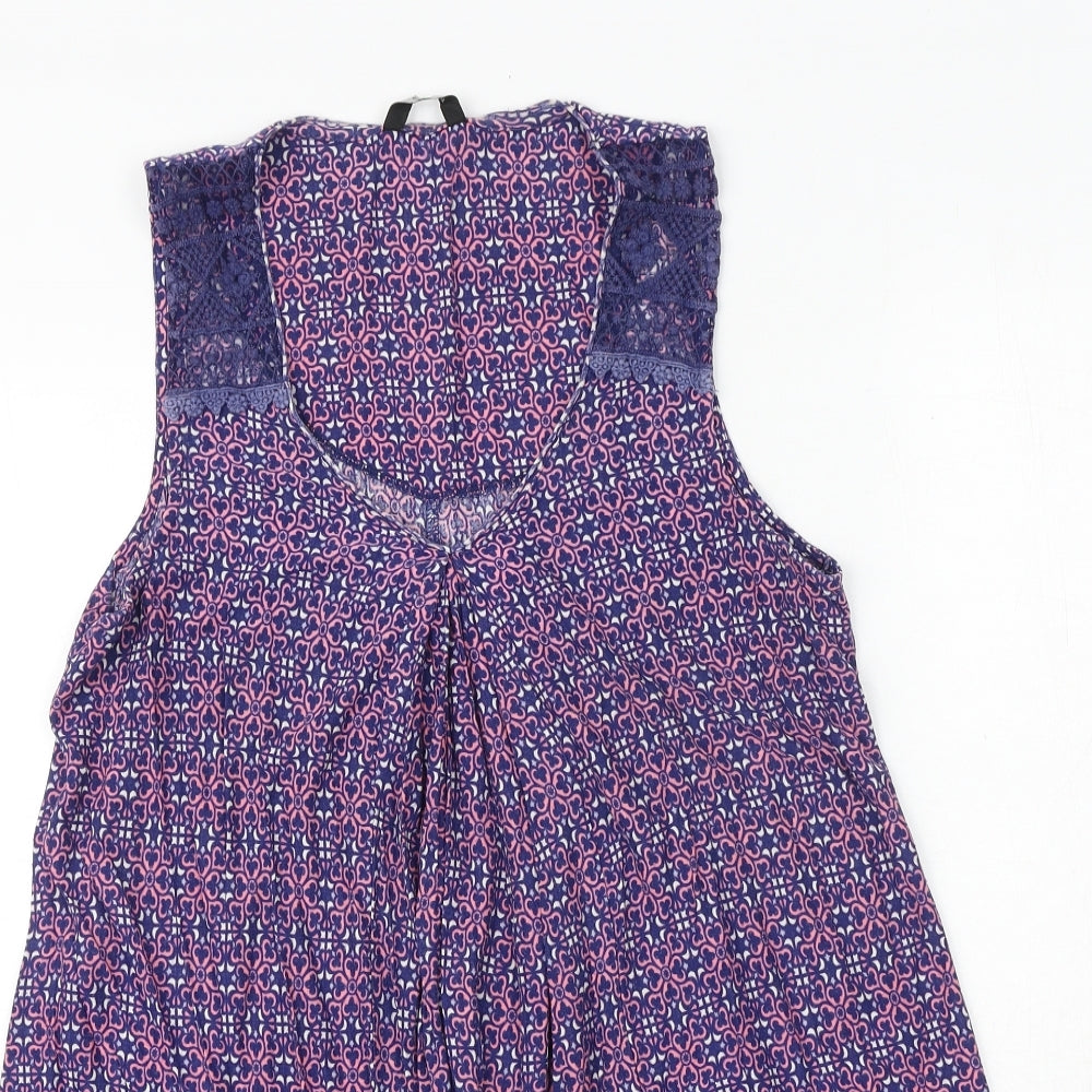 Womens UK Size 12 M&Co Multicoloured Basic Blouse