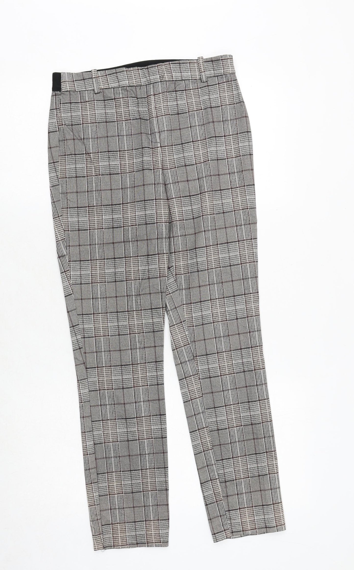 Womens UK Size 10 H&M Regular Fit Chino Grey Trousers