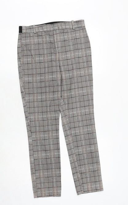 Womens UK Size 10 H&M Regular Fit Chino Grey Trousers