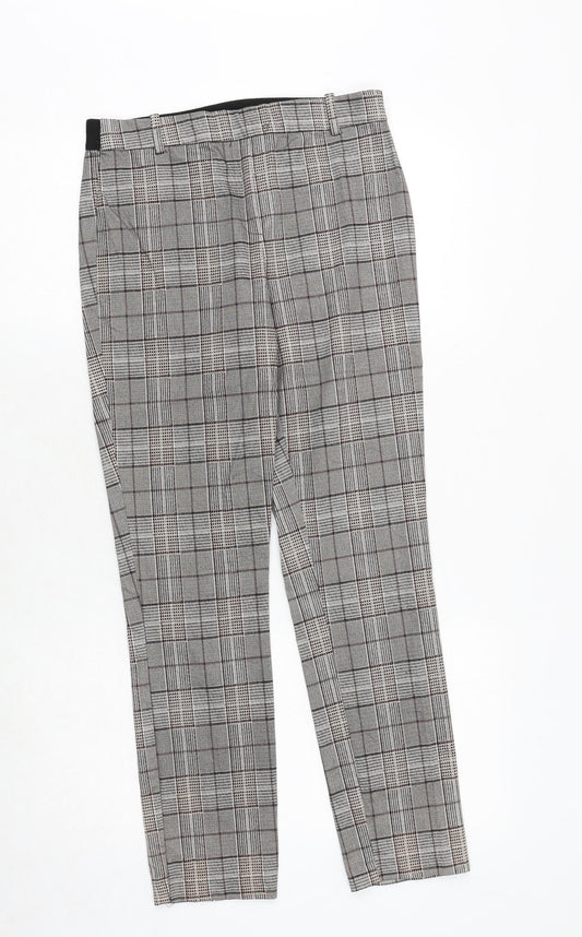 Womens UK Size 10 H&M Regular Fit Chino Grey Trousers