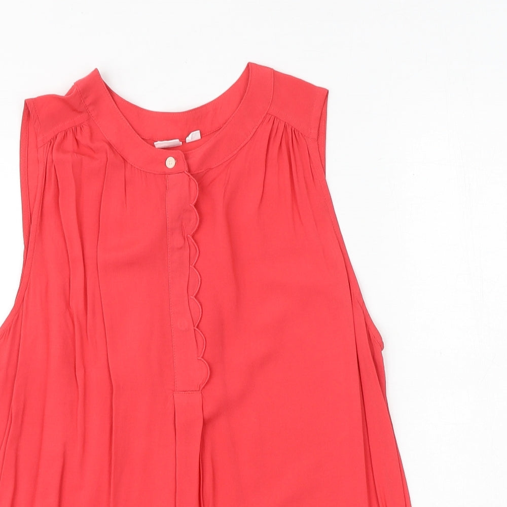 Womens UK Size M Gap Pink Basic Tank