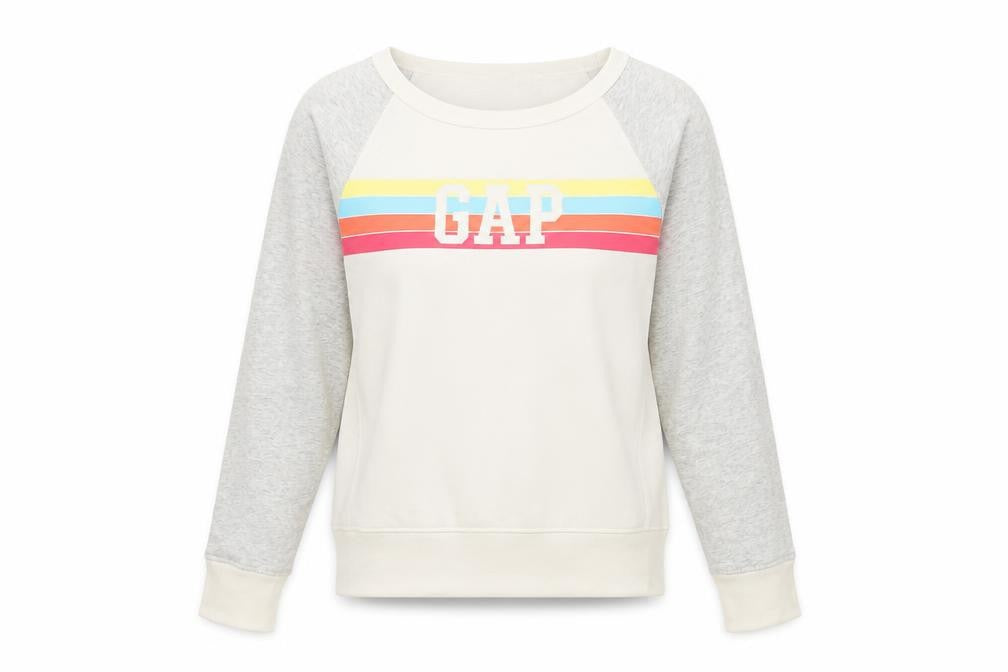 Womens UK Size XS Gap Ivory Pullover Sweatshirt