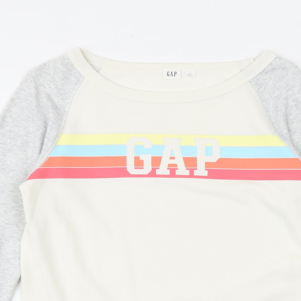 Gap Womens Ivory Cotton Pullover Sweatshirt Size XS Pullover