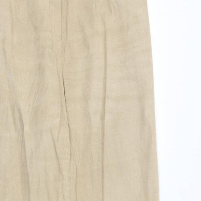 First Avenue Womens Beige Polyester Trousers Size 18 Regular Zip