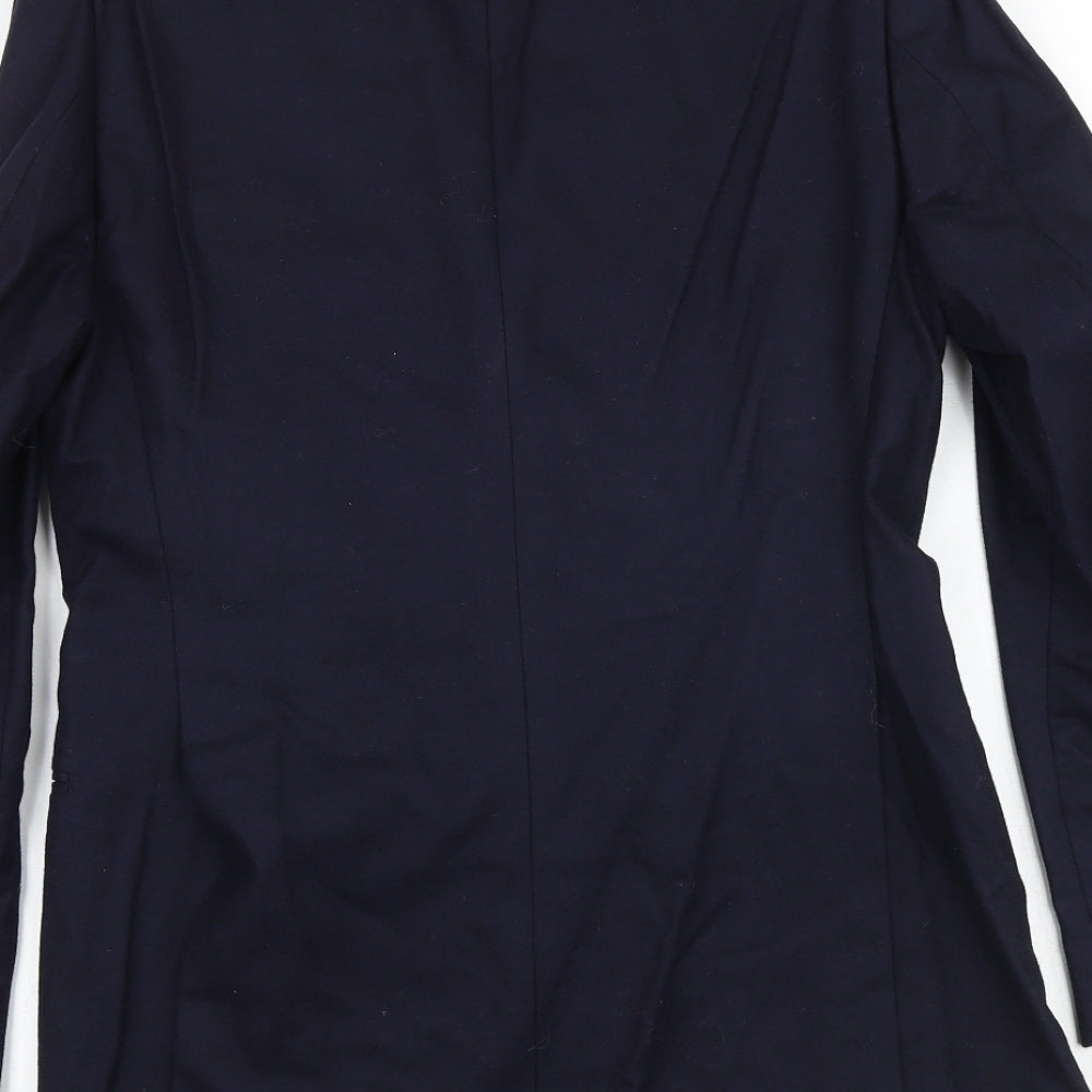 lazio Mens Blue Polyester Jacket Suit Jacket Size 36 Regular