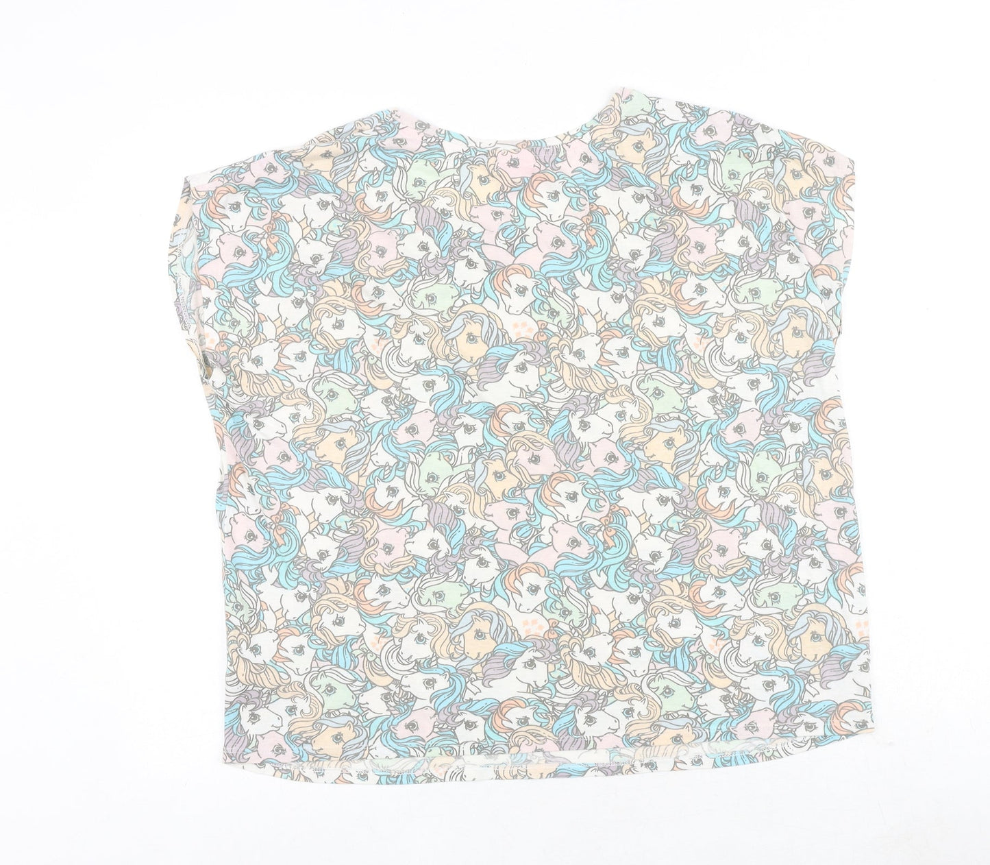 Womens UK Size 14 Topshop Multicoloured Basic T-Shirt