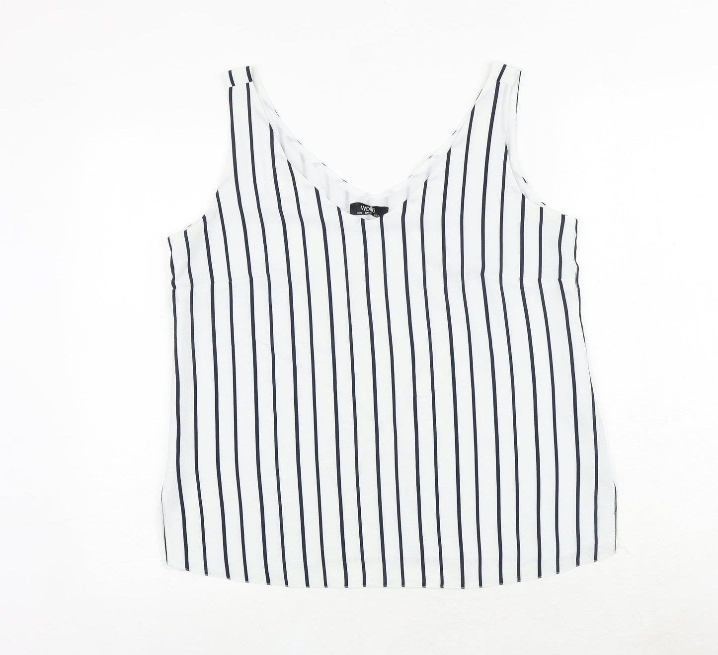 Womens UK Size 12 Wallis White Basic Tank