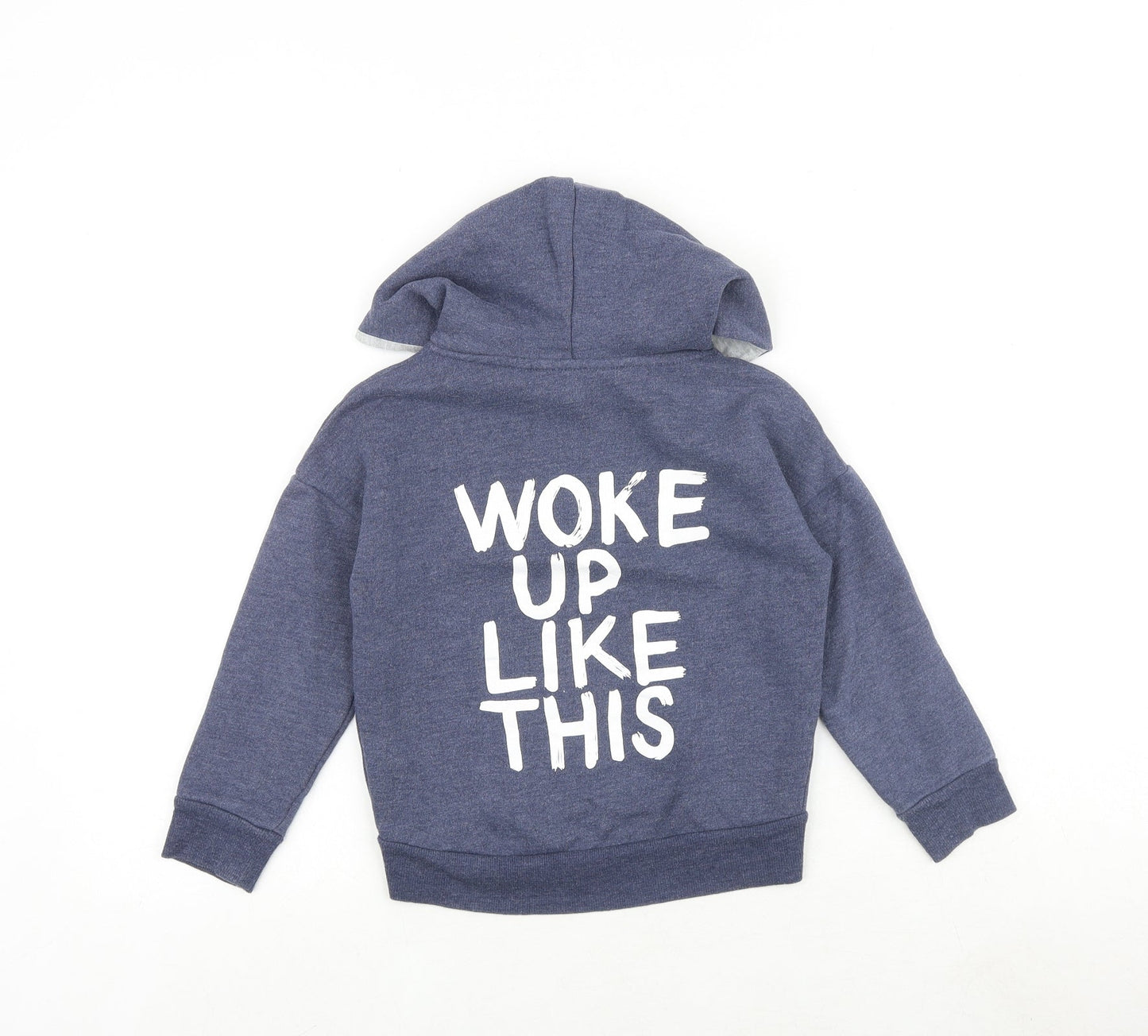 Outfit Boys Blue Cotton Pullover Hoodie Size 6 Years Pullover - Woke Up Like This