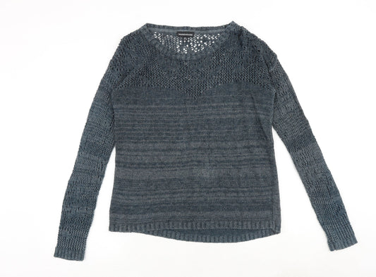 Womens UK Size 8 Warehouse Blue Pullover Jumper