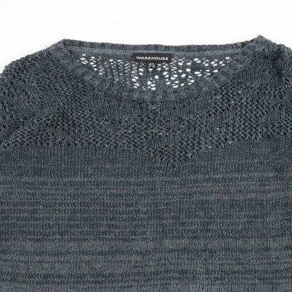 Womens UK Size 8 Warehouse Blue Pullover Jumper