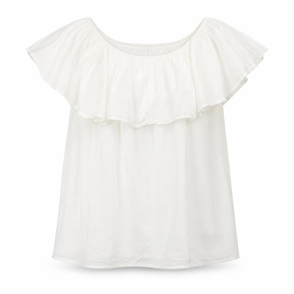 Womens UK Size M Pimkie White Basic Blouse