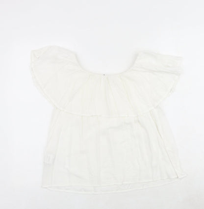 Womens UK Size M Pimkie White Basic Blouse