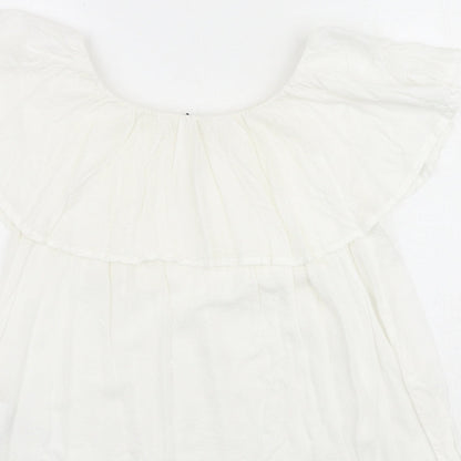 Womens UK Size M Pimkie White Basic Blouse