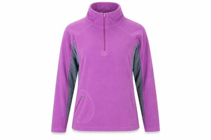 Technicals Womens Purple Colourblock Polyester Pullover Sweatshirt Size 10 Zip