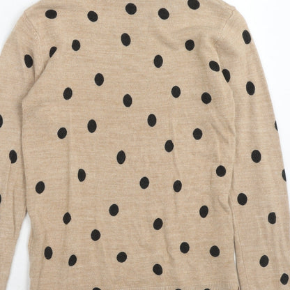 Womens UK Size XS Marks and Spencer Brown Pullover Jumper