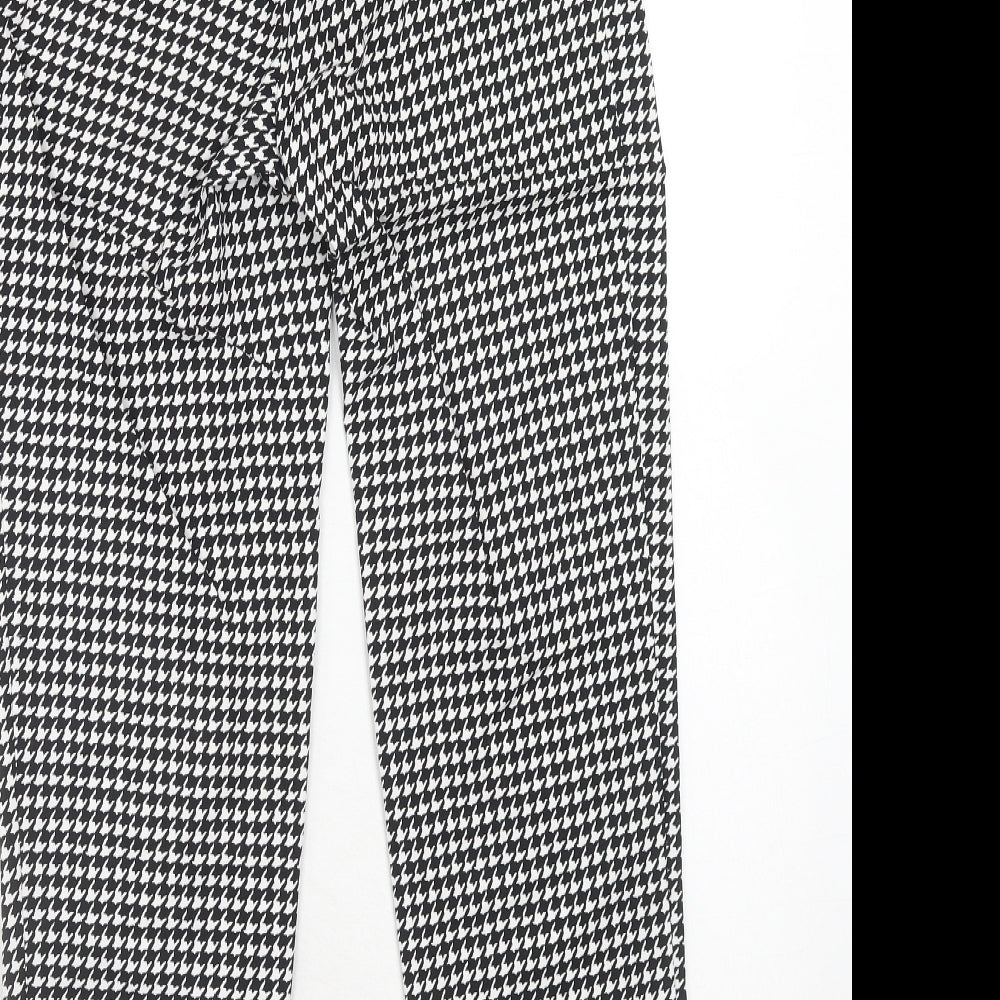 Womens UK Size 6 H&M Regular Fit Chino Black Trousers