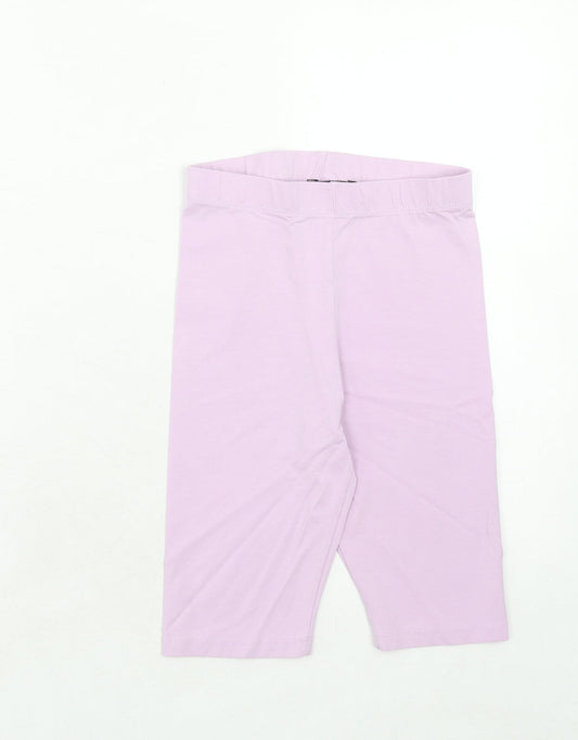 I SAW IT FIRST Womens Purple Cotton Compression Shorts Size 6 Regular Pull On