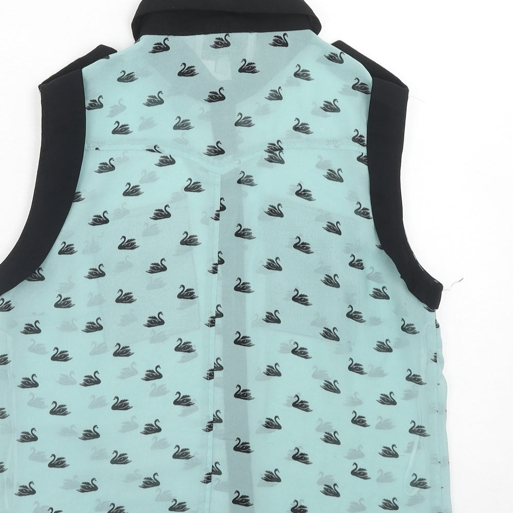 Womens UK Size 12 Pink Boutique Blue Basic Tank
