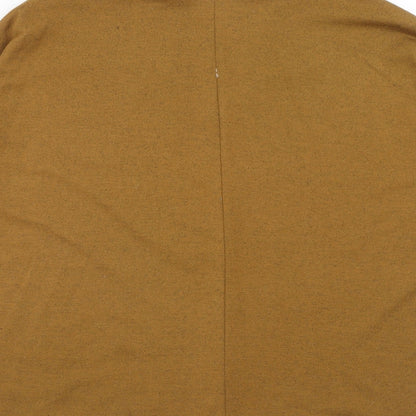 New Look Womens Yellow Polyester Basic Blouse Size M V-Neck