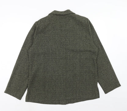 EWM Womens Green Polyester Jacket Blazer Size 18