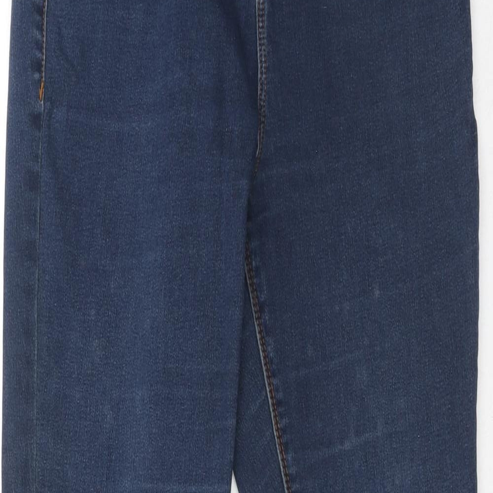 Missguided Womens Blue Cotton Skinny Jeans Size 10 Regular Zip