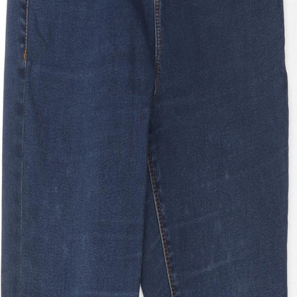 Missguided Womens Blue Cotton Skinny Jeans Size 10 Regular Zip